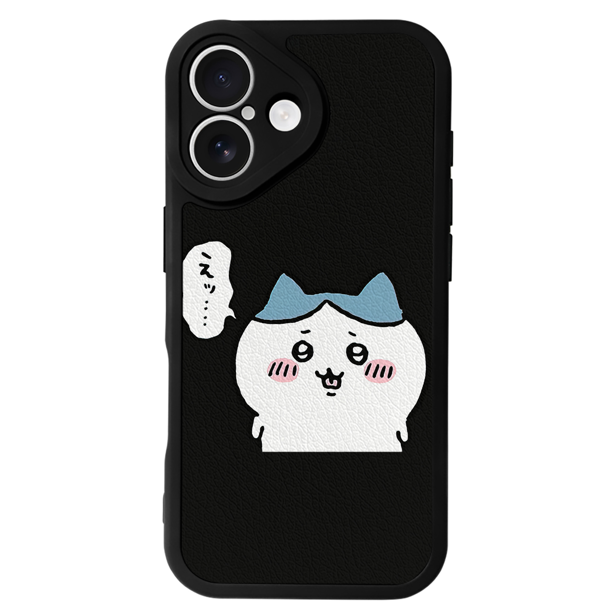 （画像用） ちいかわ ハチワレ Chii-kawa hachiware 【iPhone 16シリーズ対応】シリコンスマホケース（レザー調） 材質：シリコン